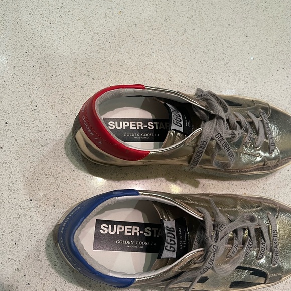 Golden Goose Super-Star silver metallic low top sneaker. NEW size 39 - Picture 8 of 8